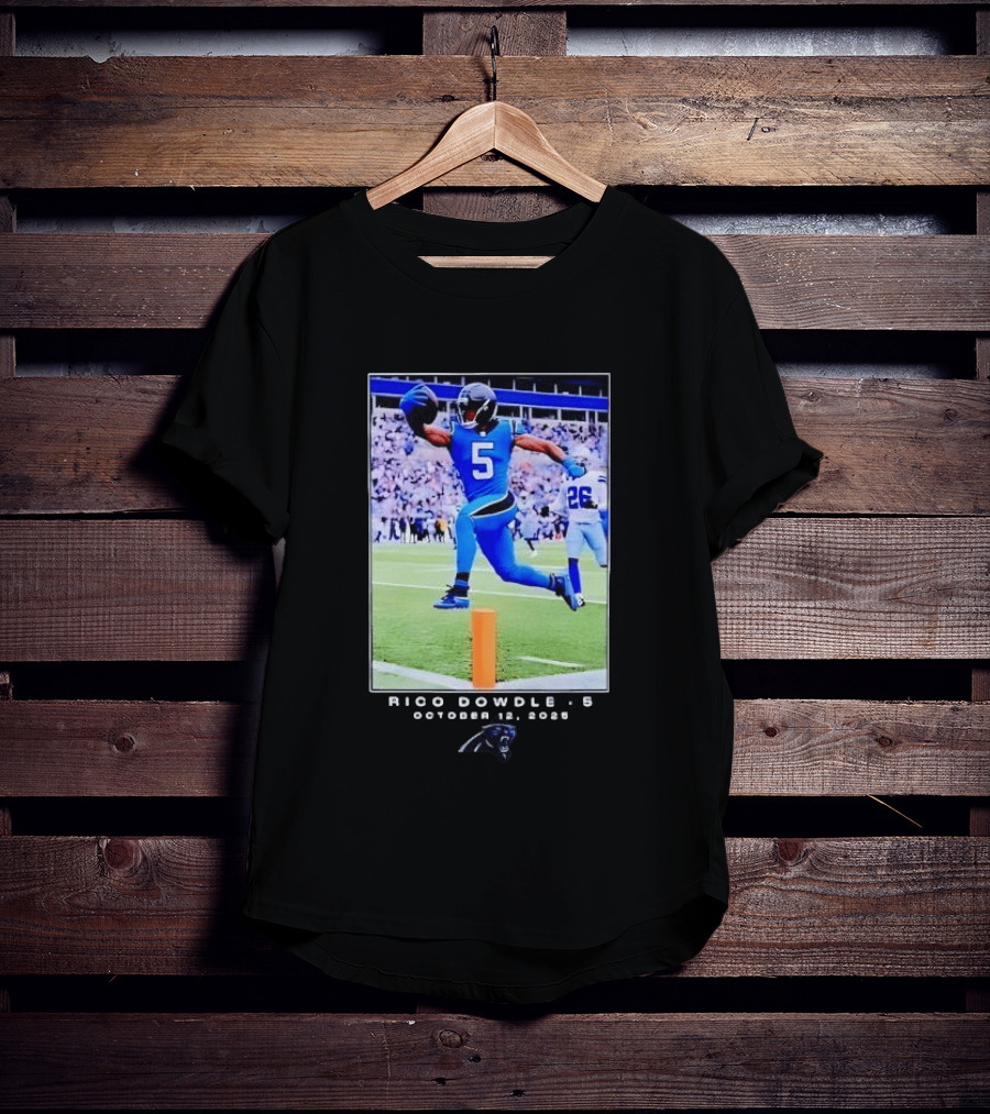 Carolina Panthers Rico Dowdle 5 Touchdown October 12 2025 T-Shirt