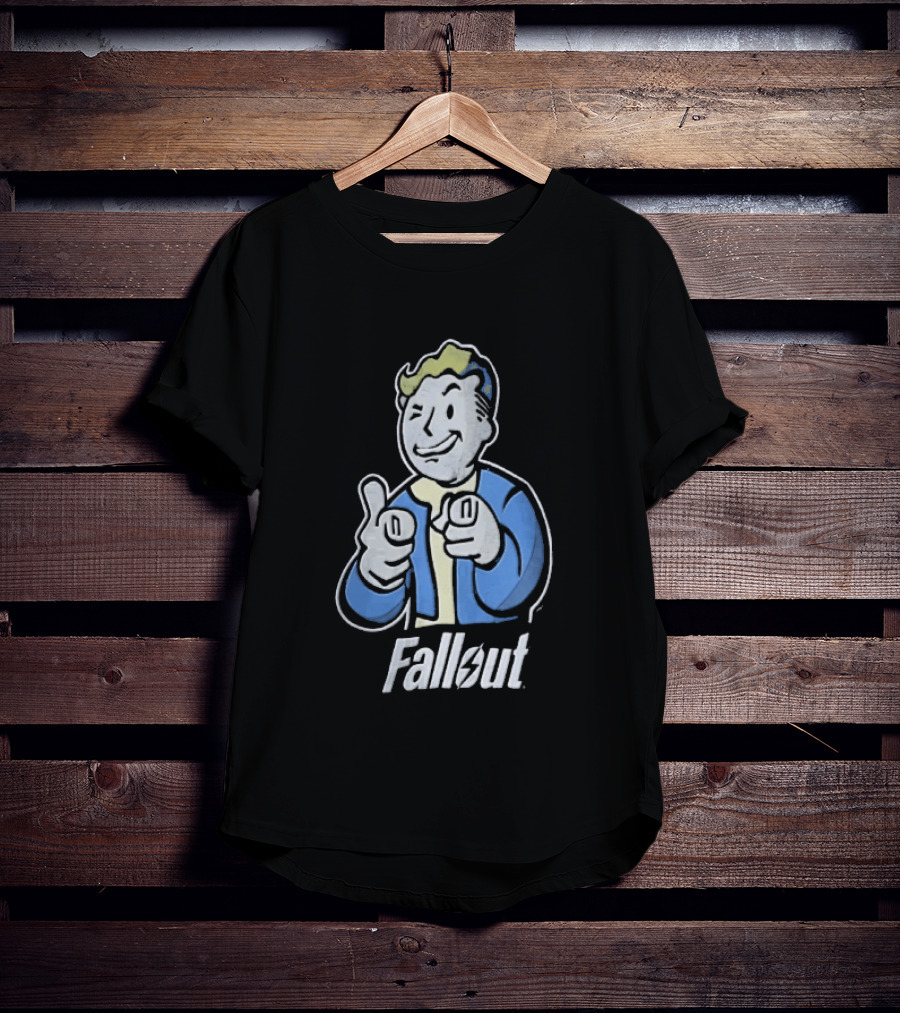 Fallout Vault Boy Pointing Finger T-Shirt
