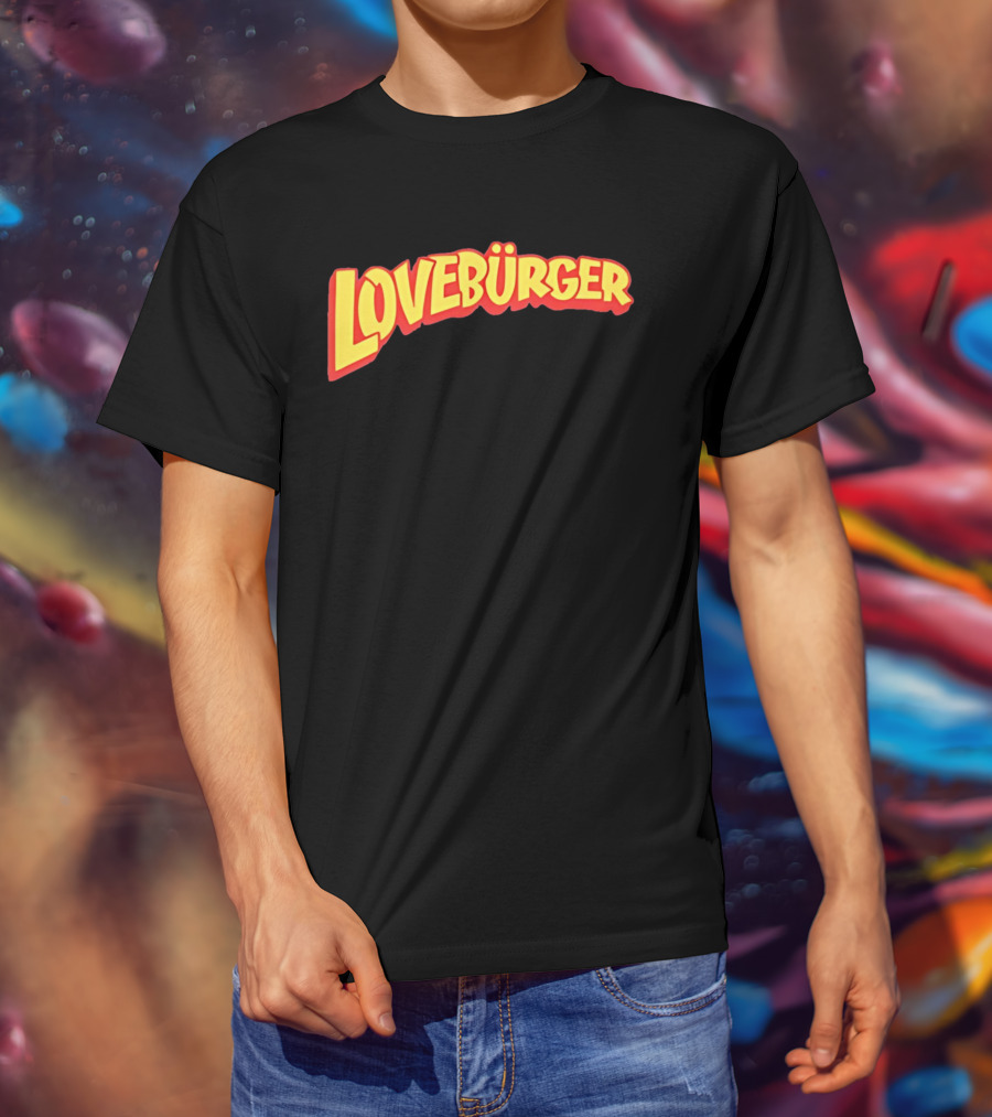 LOVEBURGER Colorful Retro Style Branding T-Shirt