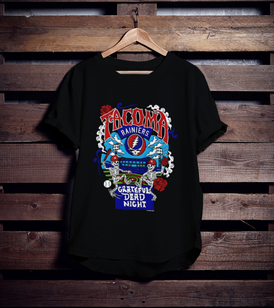 Tacoma Rainiers Grateful Dead Night 2026 Baseball Skulls Stadium T-Shirt