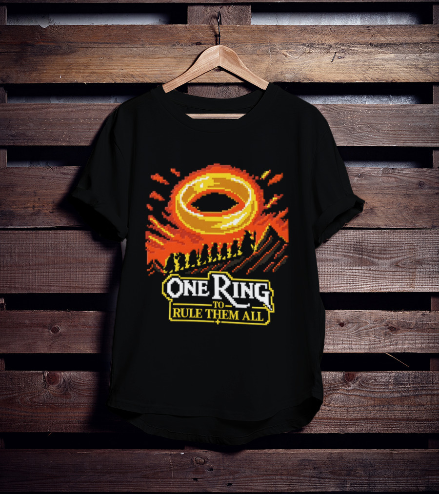One Ring To Rule Them All Pixel Art Fantasy Adventure T-Shirt