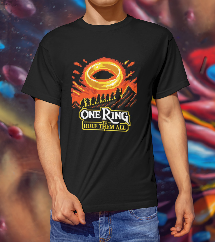 One Ring To Rule Them All Pixel Art Fantasy Adventure T-Shirt