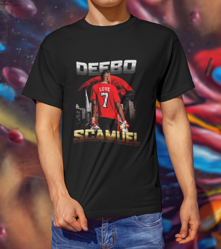 Deebo Samuel Love 7 Red Moon City Skyline Scamuel T-Shirt