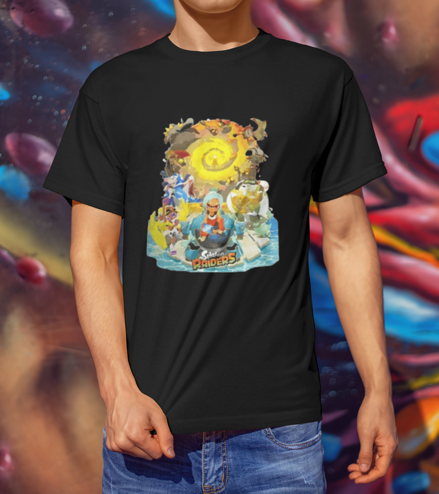 Splatoon Raiders Dive Deep Adventure With Iconic Characters And Vibrant Ocean Themes T-Shirt