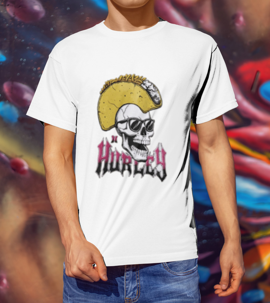 Hurley Skull Taco Mohawk Punk T-Shirt