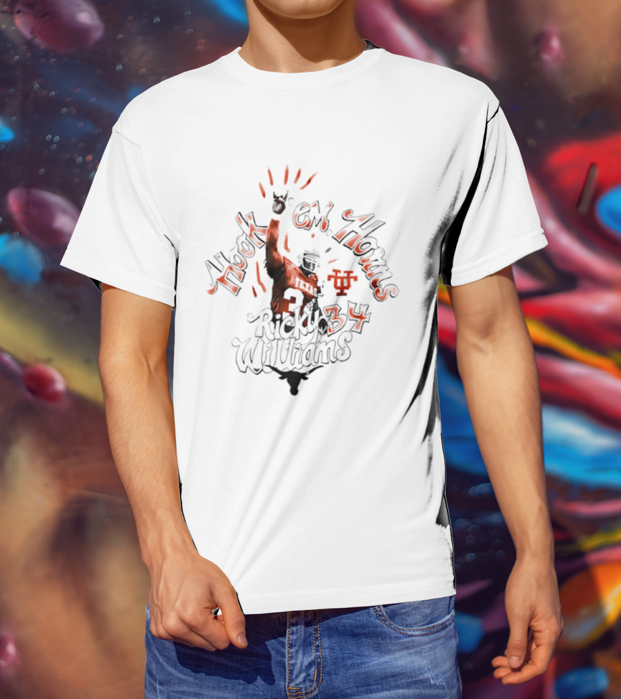 Ricky Williams Hook 'Em Horns 34 Texas Longhorns T-Shirt