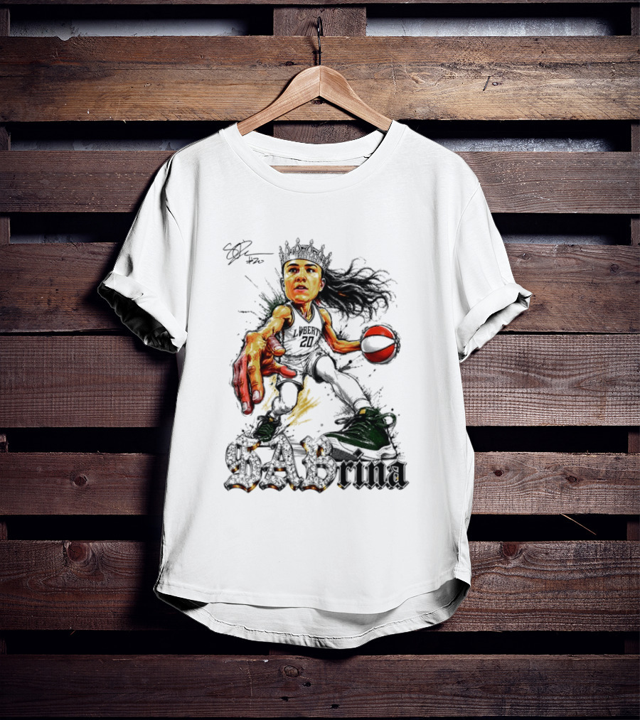 Sabrina 20 Liberty Basketball Player Art Slam Dunk T-Shirt