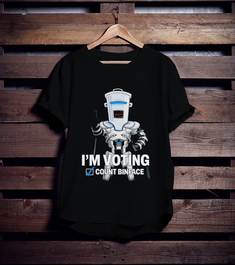 I'm Voting Count Binface Bin Farage Election Humor T-Shirt