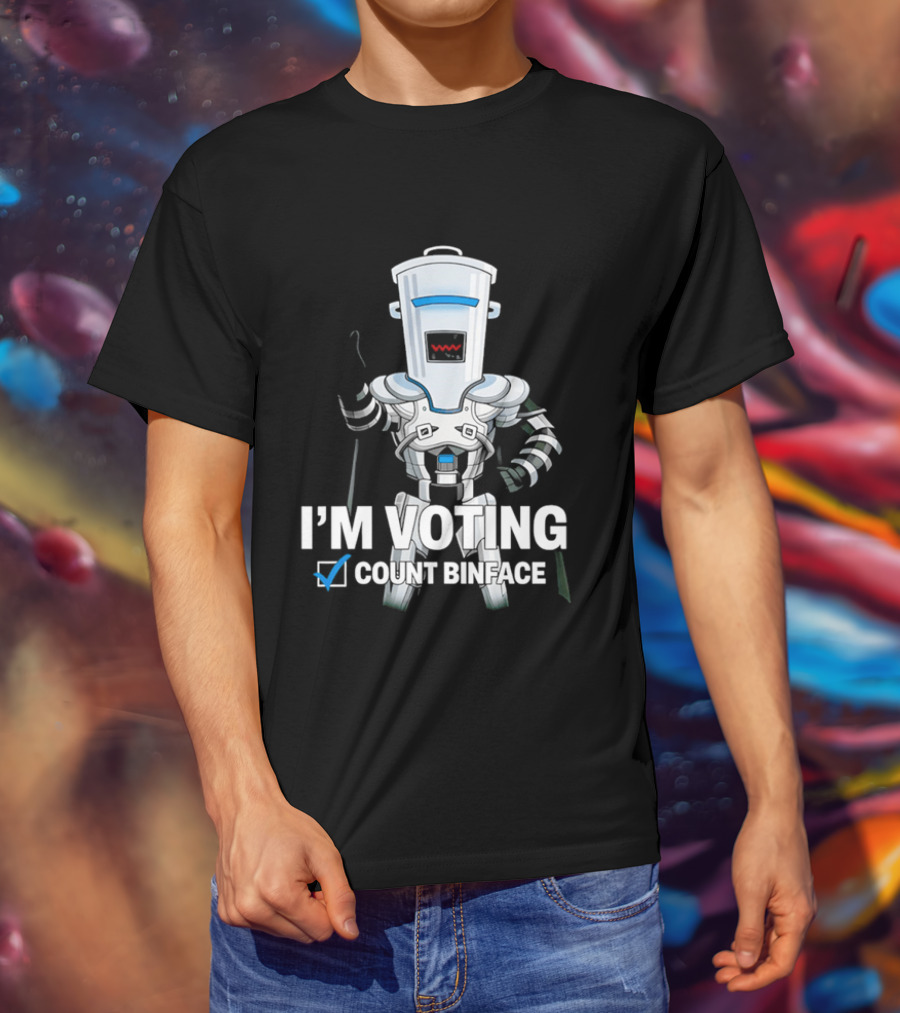 I'm Voting Count Binface Bin Farage Election Humor T-Shirt