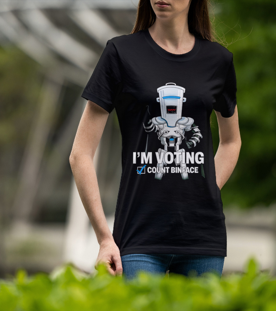 I'm Voting Count Binface Bin Farage Election Humor T-Shirt