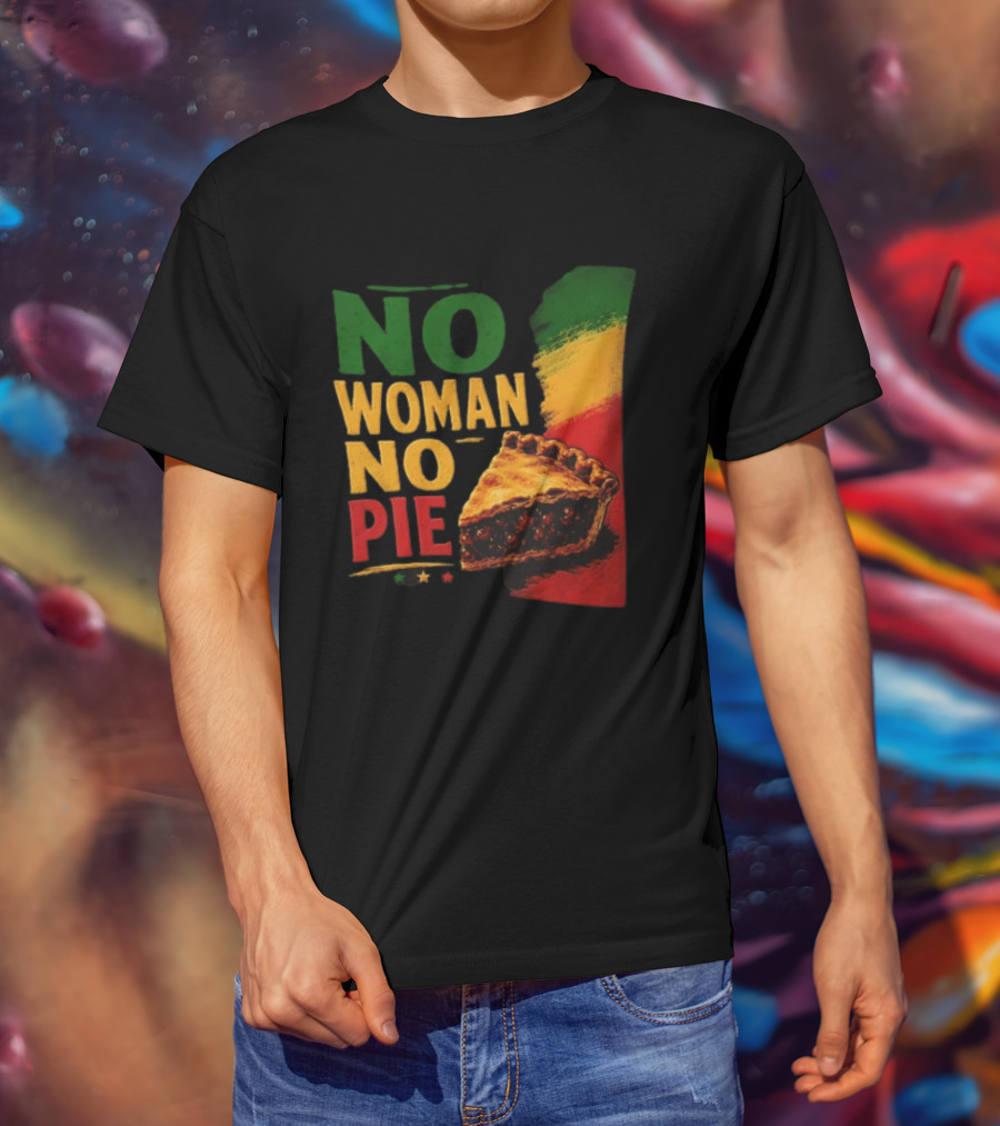No Woman No Pie Cherry Pastry Rasta T-Shirt