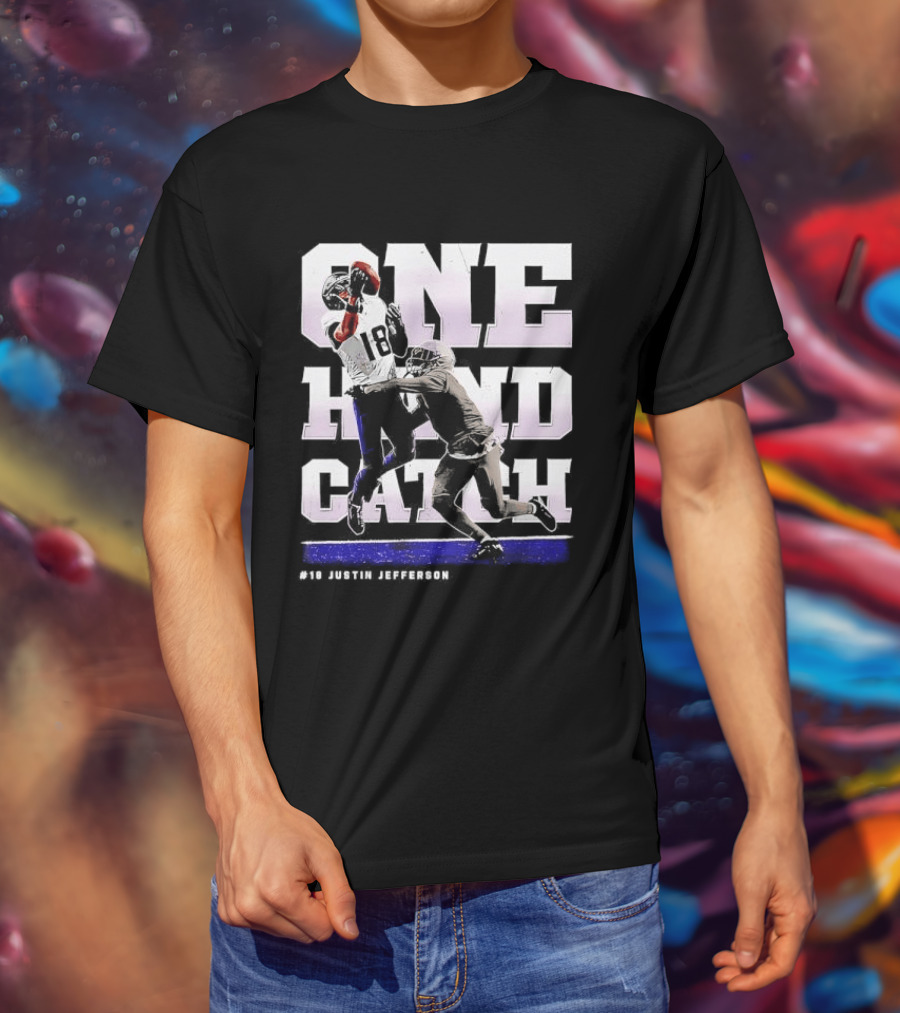 One Hand Catch Justin Jefferson Minnesota T-Shirt