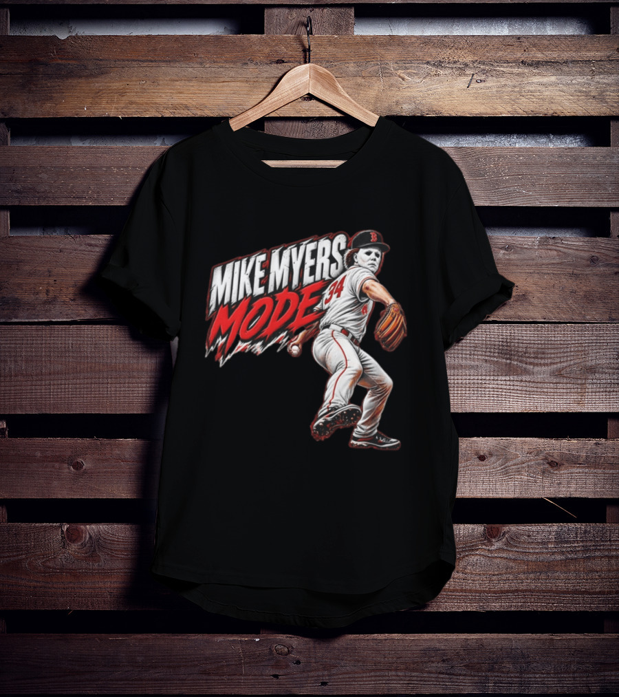 Mike Myers Mode Boston Red Sox Halloween Baseball 34 T-Shirt