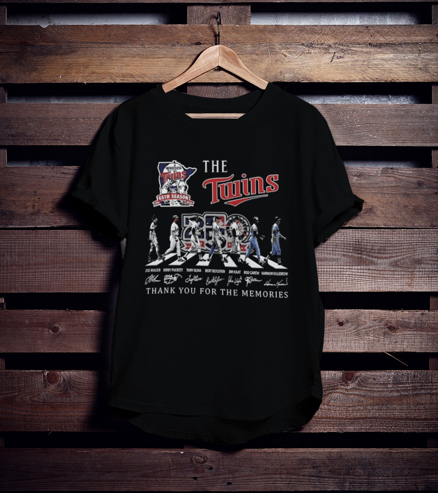 Minnesota Twins 65th Season Abbey Road Thank You For The Memories T-Shirt