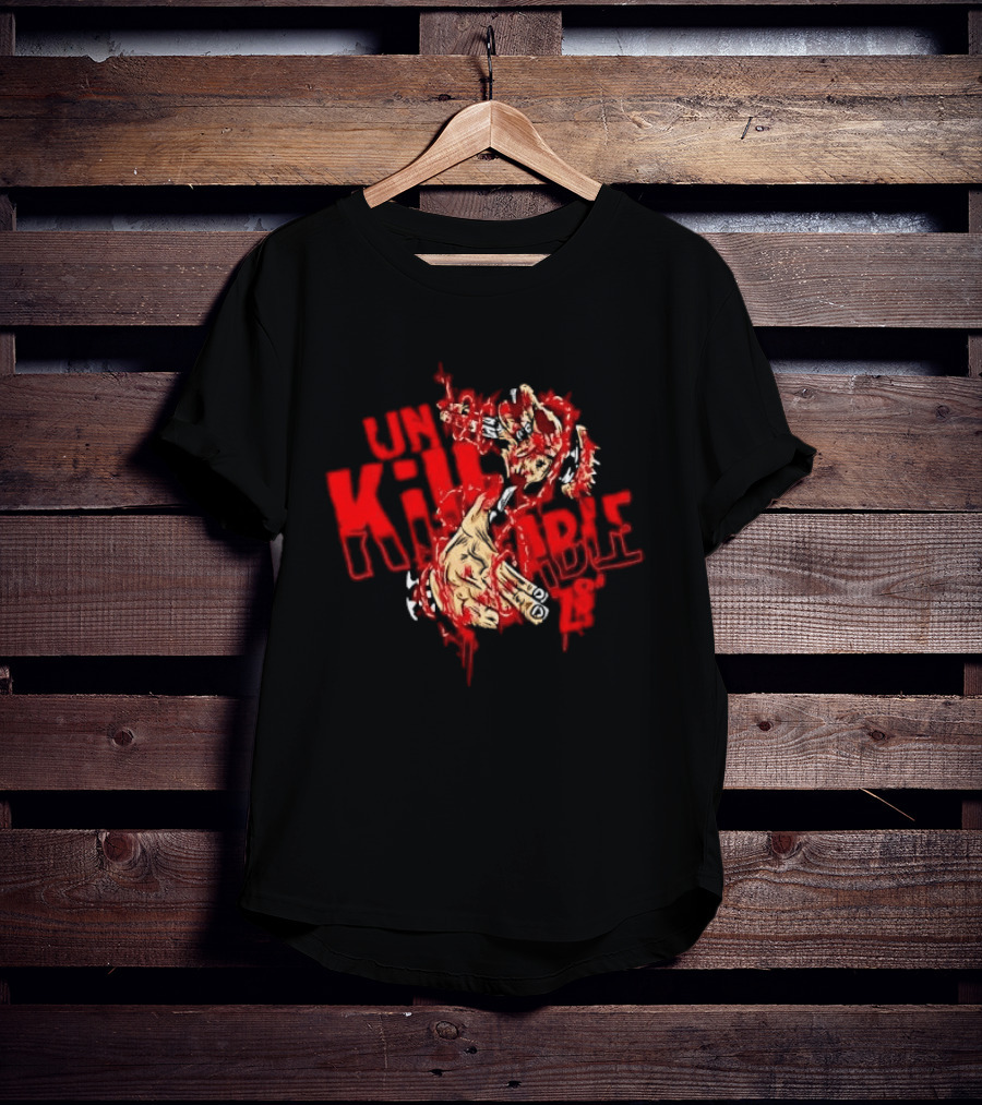 Unkillable Blood Hand Horror Design Men's Clothing T-Shirt