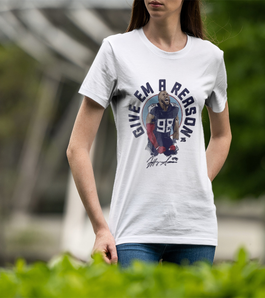 Give Em A Reason Jeffery Simmons Tennessee Titans 98 Signature Roaring Flex T-Shirt