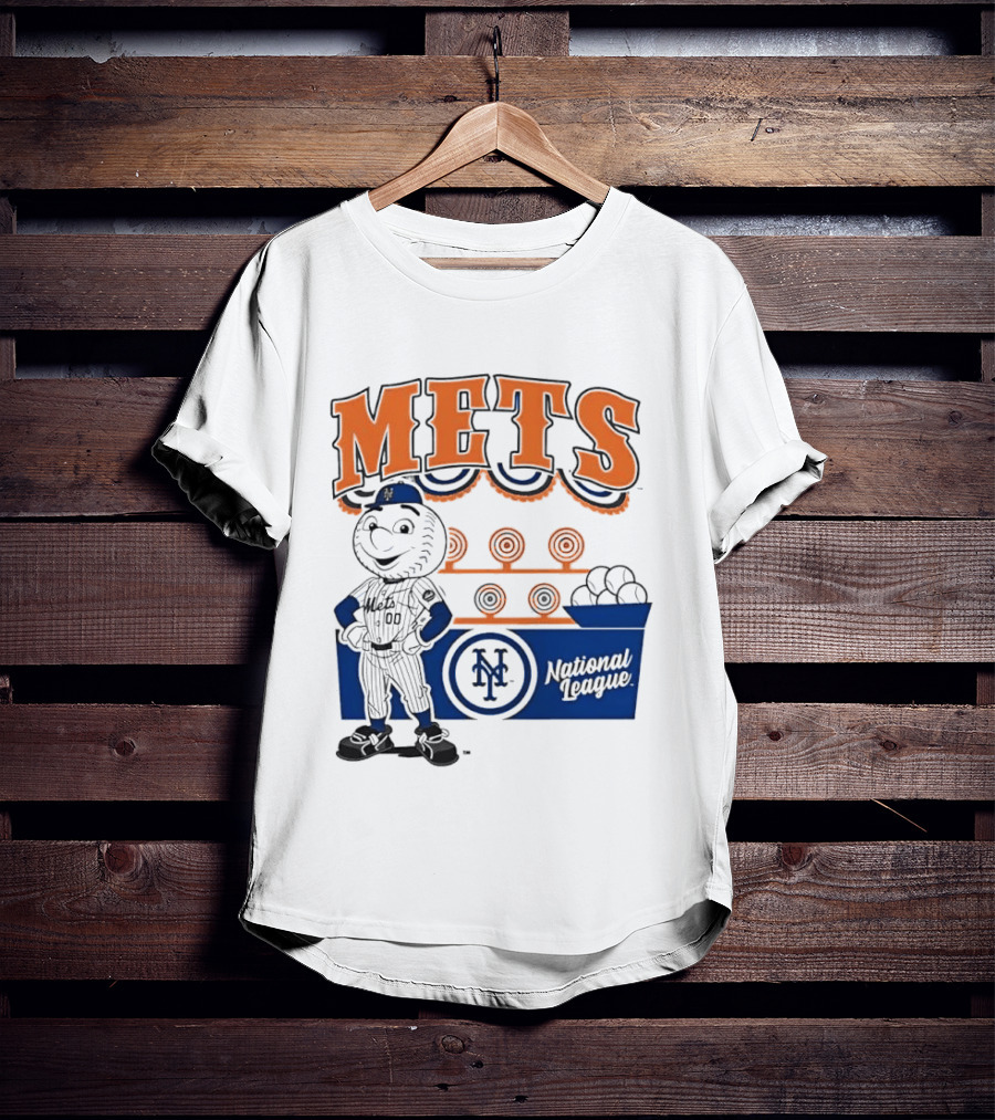 Mitchell & Ness Nostalgia Mets National League Mr. Met Baseball Batting Practice T-Shirt