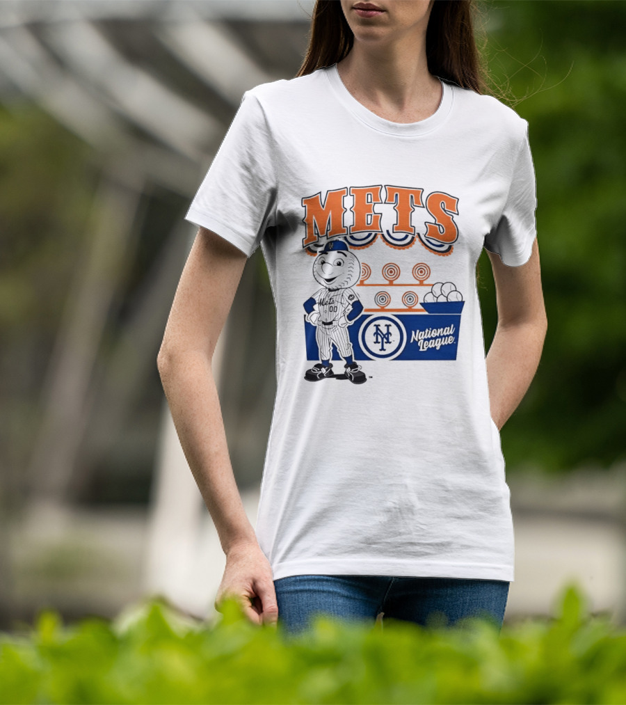 Mitchell & Ness Nostalgia Mets National League Mr. Met Baseball Batting Practice T-Shirt