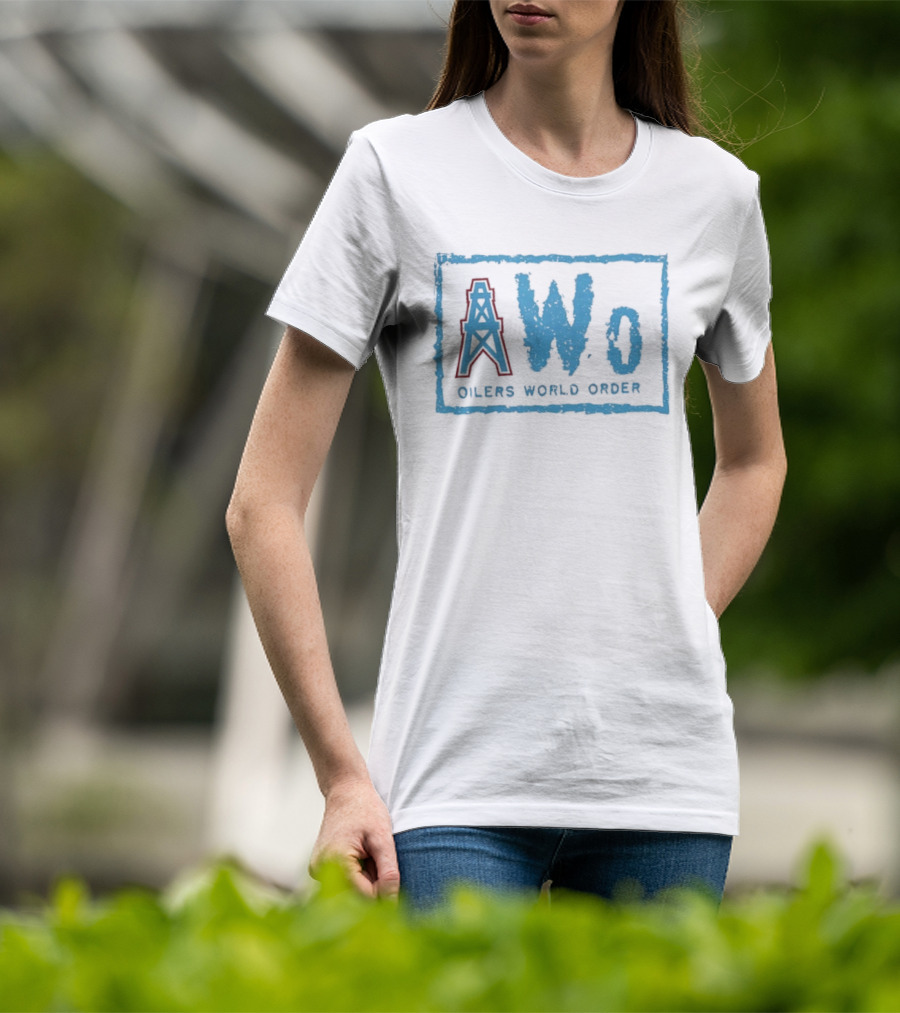 NWo Oilers World Order Houston Oil Derrick T-Shirt