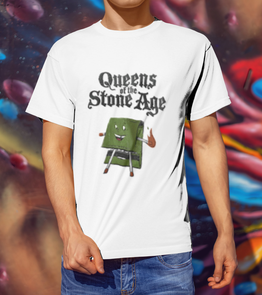 Queens Of The Stone Age Cartoon Matchbook Flame T-Shirt