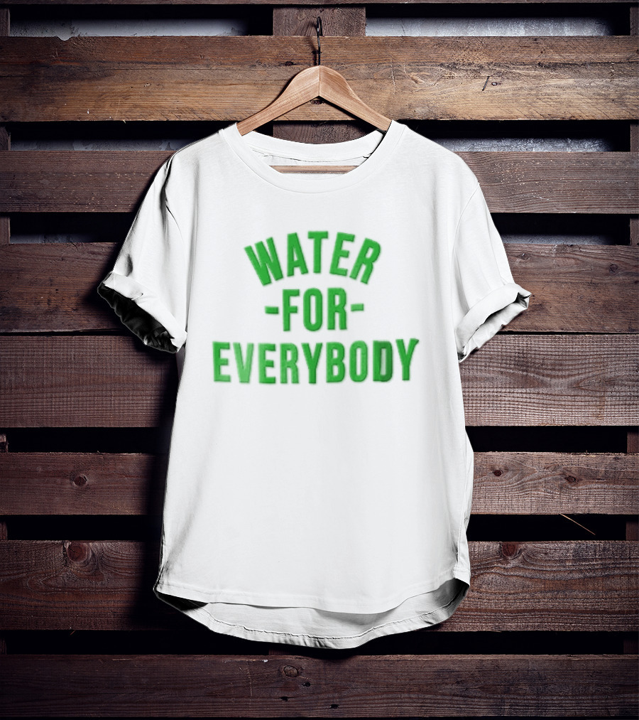 Water For Everybody Bright Green Arched Layout T-Shirt
