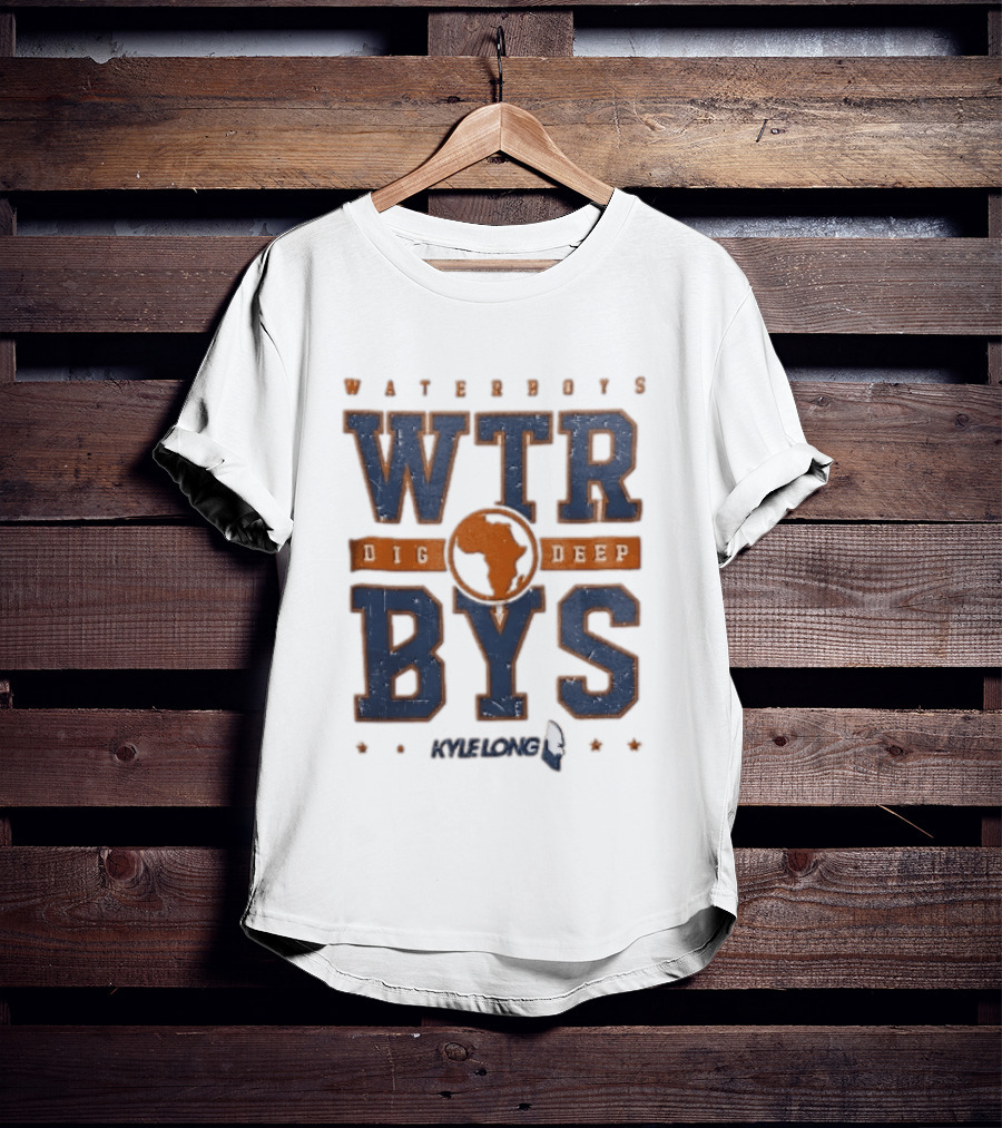 Waterboys WTRBYS Dig Deep Africa Map Distressed Design Kyle Long T-Shirt