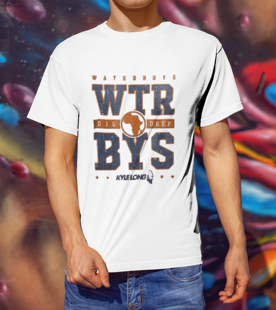 Waterboys WTRBYS Dig Deep Africa Map Distressed Design Kyle Long T-Shirt
