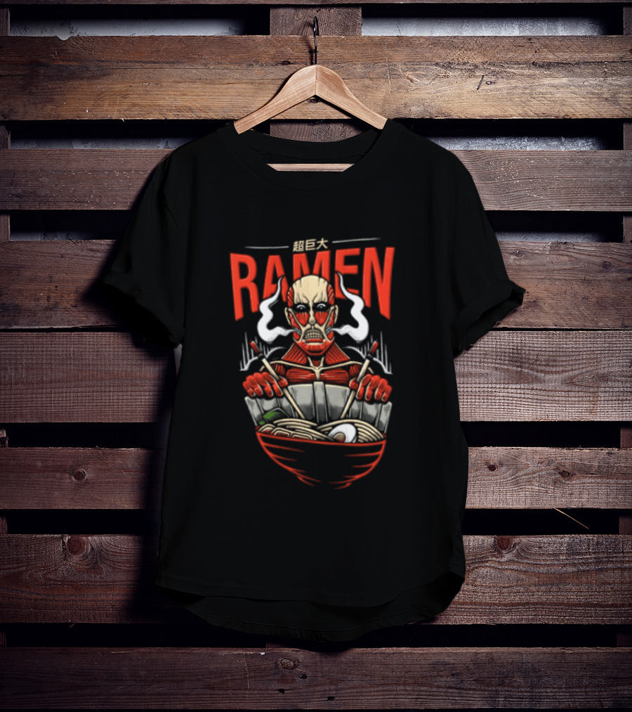 Titan Sized Ramen Colossal Noodles And Broth Delight T-Shirt