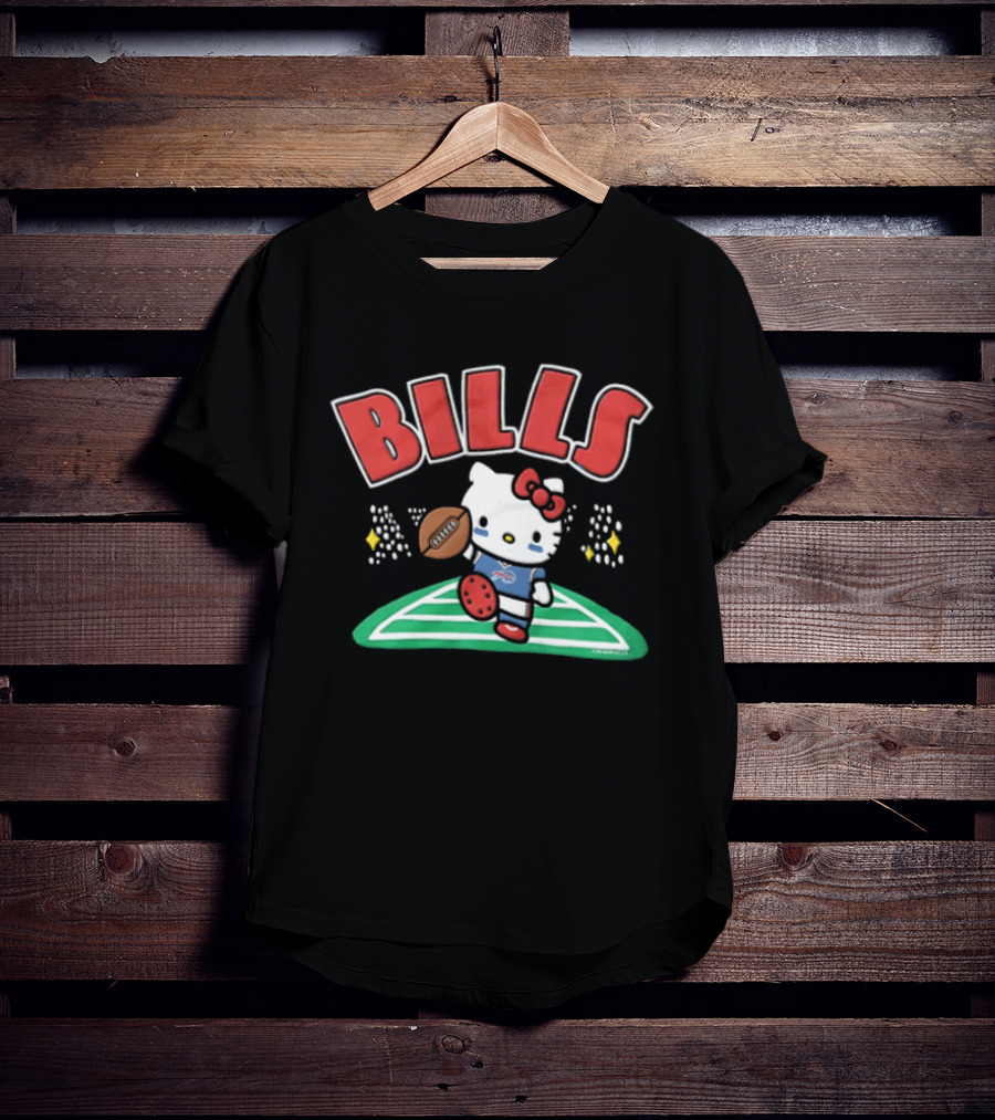 Hello Kitty Buffalo Bills Football Style Collaboration T-Shirt