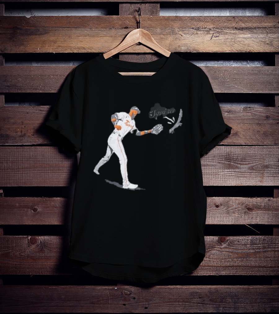 Squirrel Leody Taveras Texas Rangers MLB Catching Cartoon Baseball T-Shirt