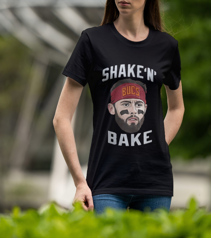 Tampa Bay Buccaneers Shake N Bake Bucs Eyeblack Red Headband Caricature T-Shirt