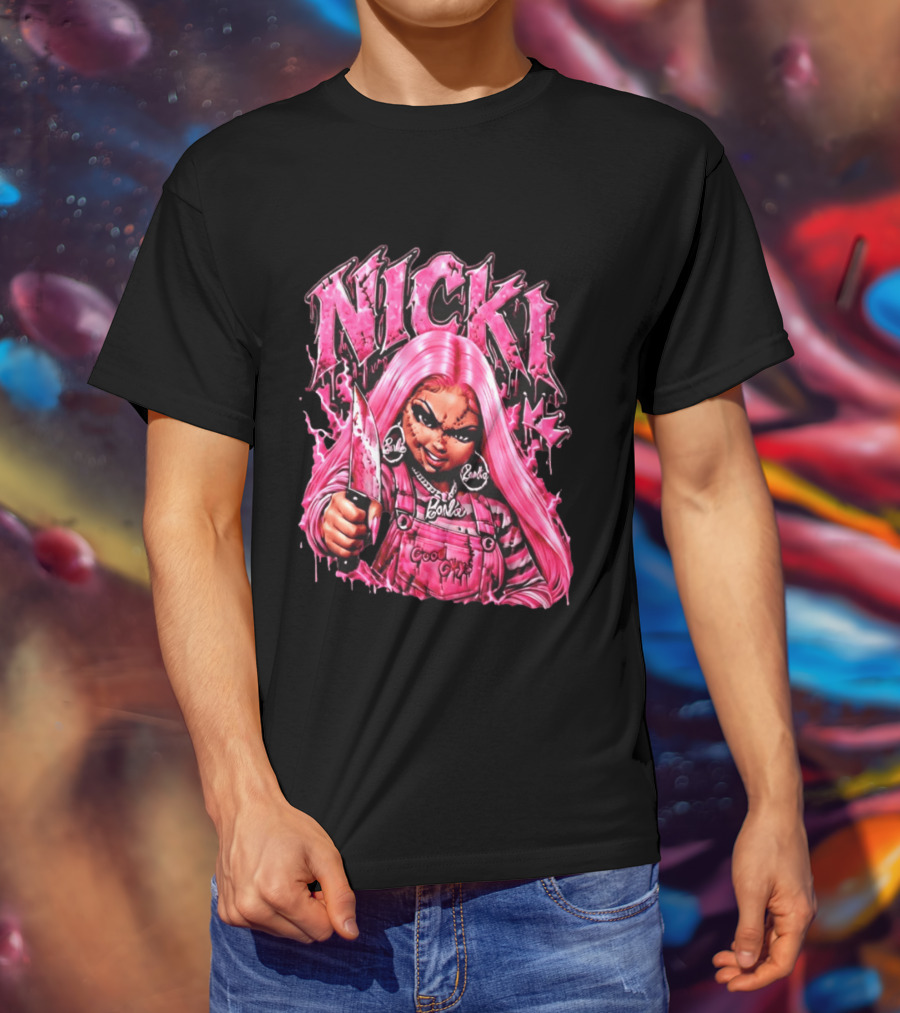 Nicki Chucky Barbie Good Guys Pink Halloween 2026 T-Shirt