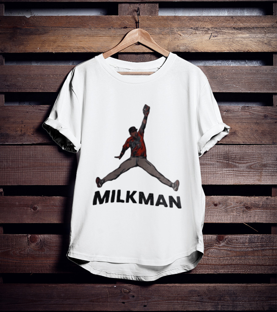 Atlanta Braves MLB Milkman Michael Harris II Jumpman Pose Catching 23 T-Shirt