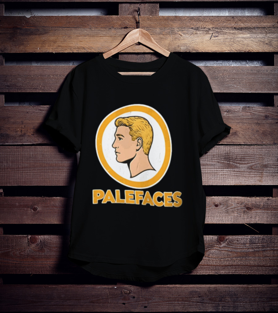 Palefaces Distressed Blonde Male Profile Circular T-Shirt