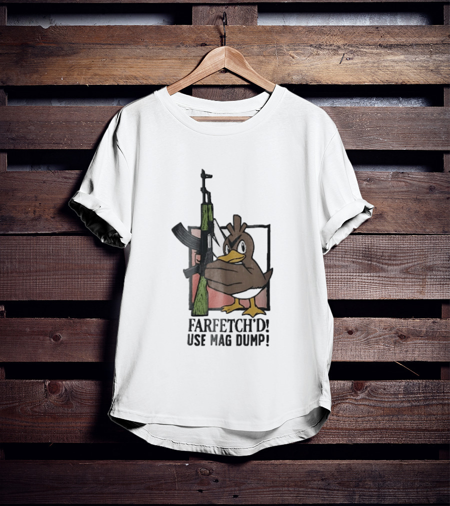 Farfetch'd Use Mag Dump Pok Mon Holding AK47 Rifle T-Shirt