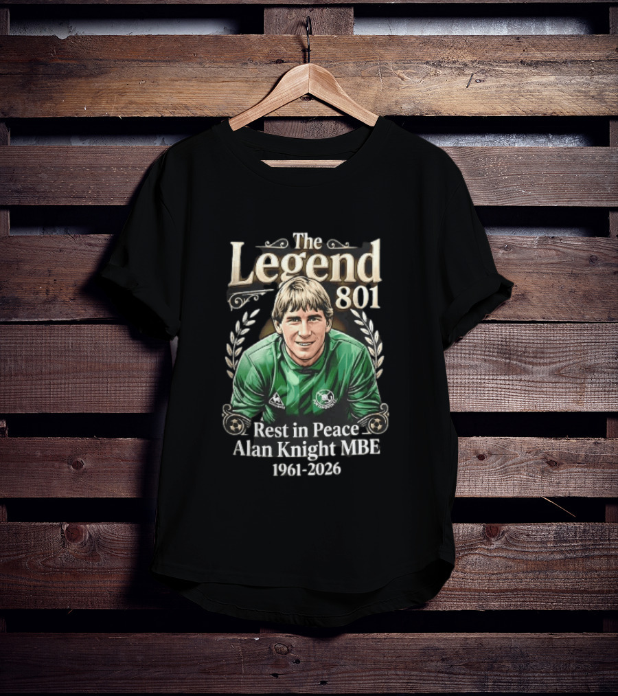 Portsmouth FC The Legend 801 Alan Knight MBE 1961 2026 Goalkeeper Laurel Wreath T-Shirt