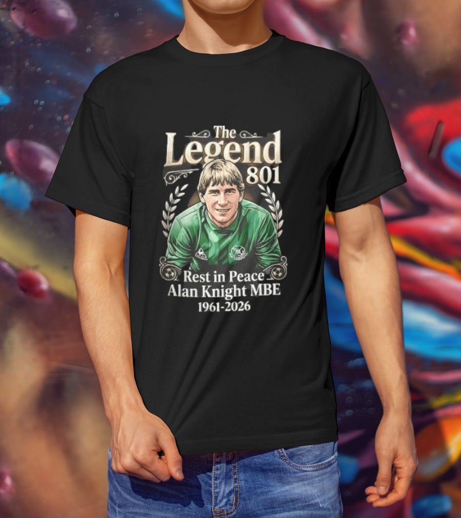 Portsmouth FC The Legend 801 Alan Knight MBE 1961 2026 Goalkeeper Laurel Wreath T-Shirt