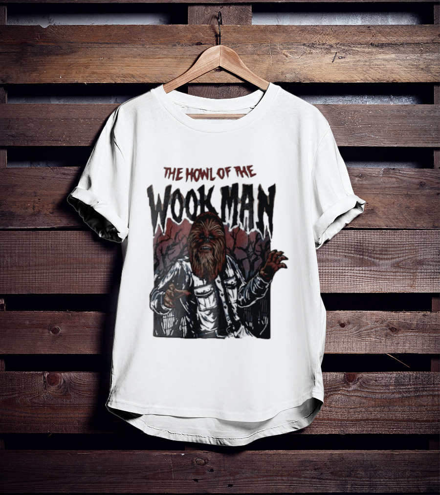 The Howl Of The Wook Man Chewbacca Werewolf Spooky Forest Horror Flannel Jacket T-Shirt