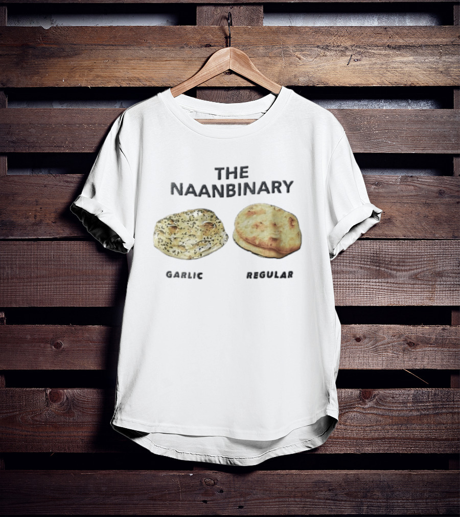 The Naanbinary Garlic Regular Indian Flatbread T-Shirt