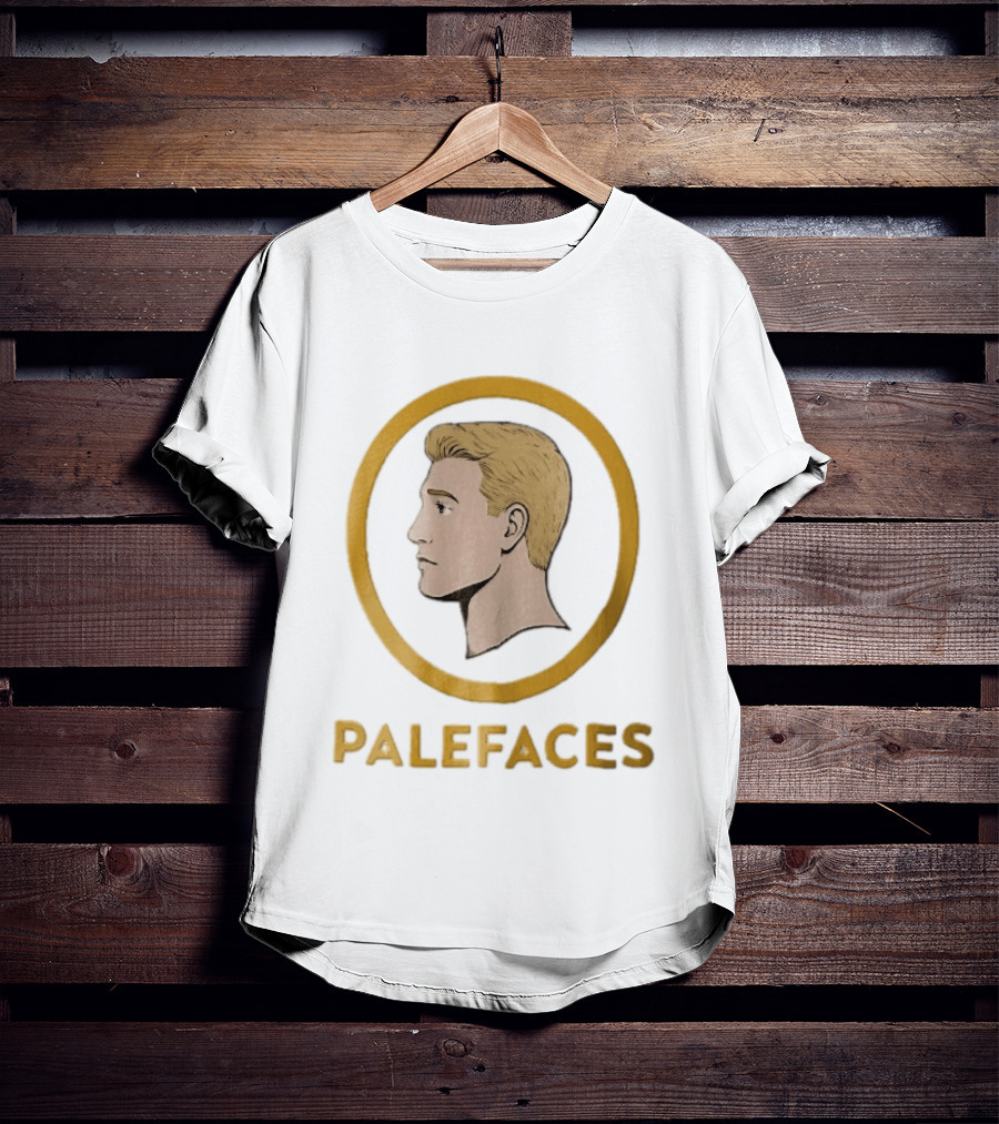 Palefaces Blonde Profile Circular Frame Line T-Shirt