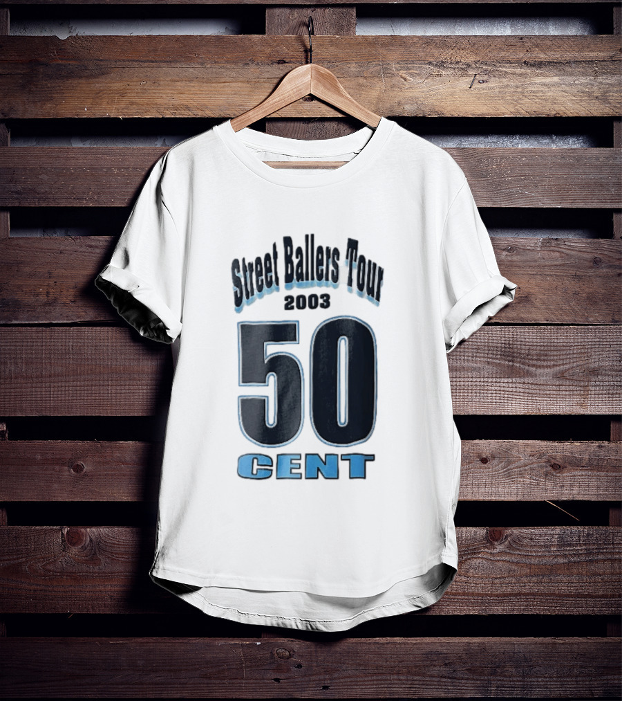 Street Ballers Tour 2003 50 Cent Jersey Number Blue T-Shirt
