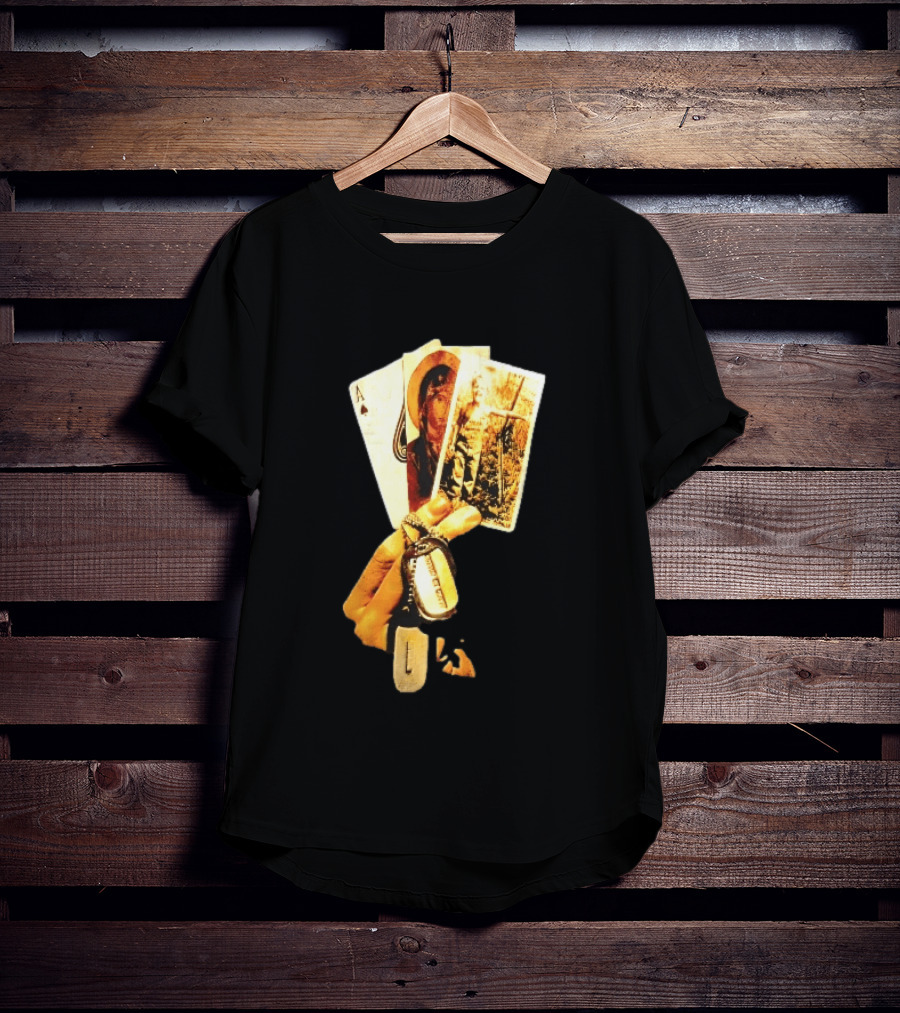 Ace Of Spades Virgin Mary Soldier Photograph Dog Tags T-Shirt