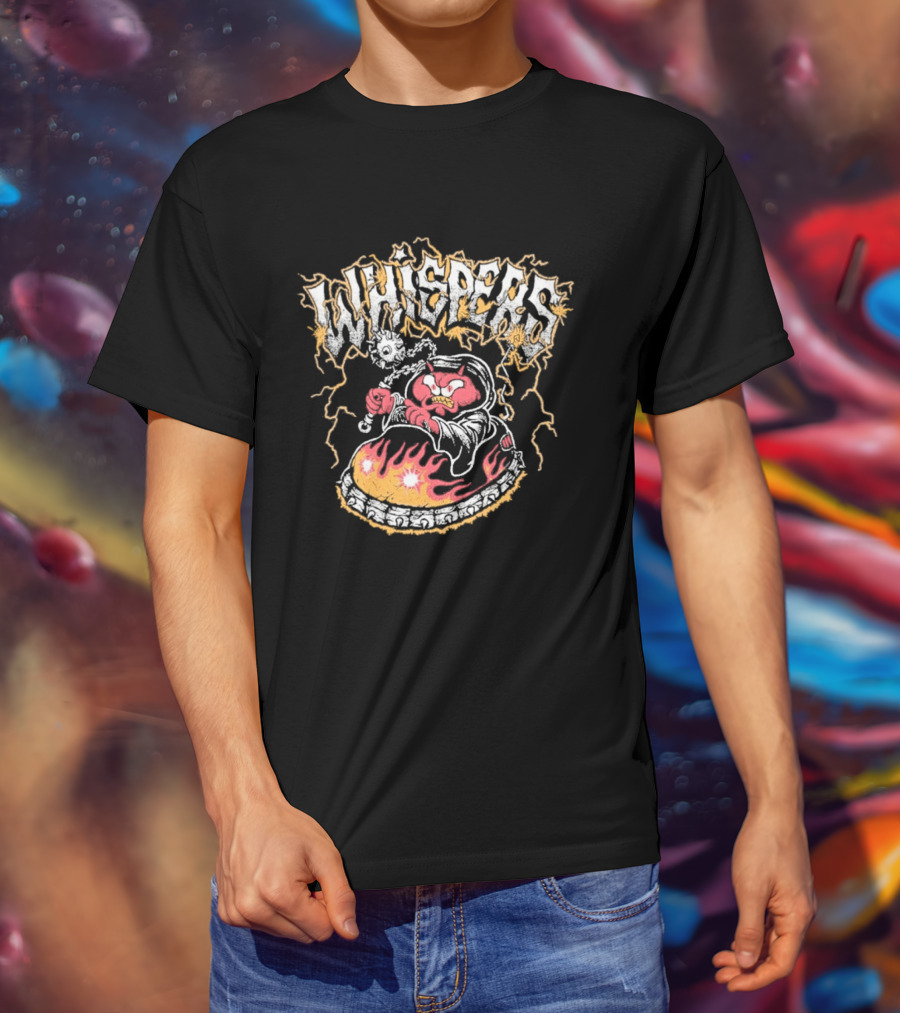 Whispers Armada Bumper Car Devil Flames Lightning T-Shirt