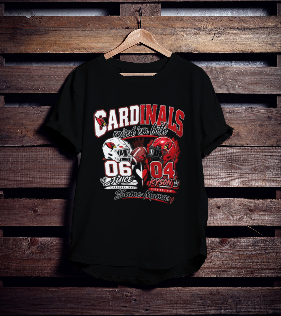 Cardinals Raised 'em Both 06 White Juice Vs 04 Red Kyson Bax Memx T-Shirt