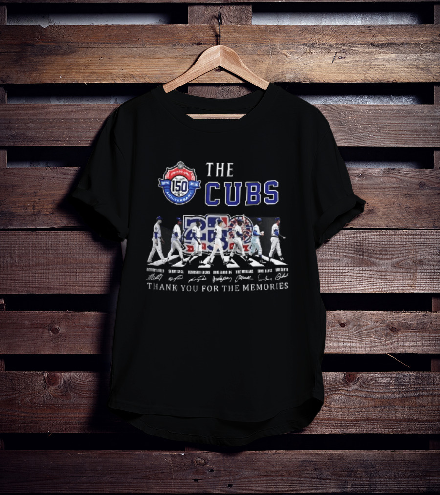 Chicago Cubs 1876 2026 150th Anniversary Legendary Players Thank You For The Memories T-Shirt