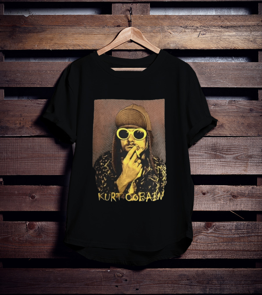 Kurt Cobain Sunglasses Cigarette T-Shirt