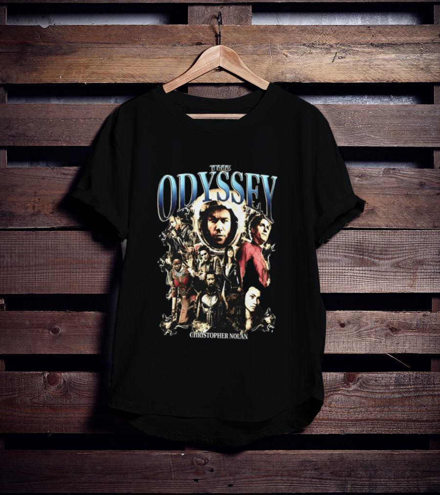 The Odyssey Christopher Nolan Sci Fi Movie Characters Collage T-Shirt