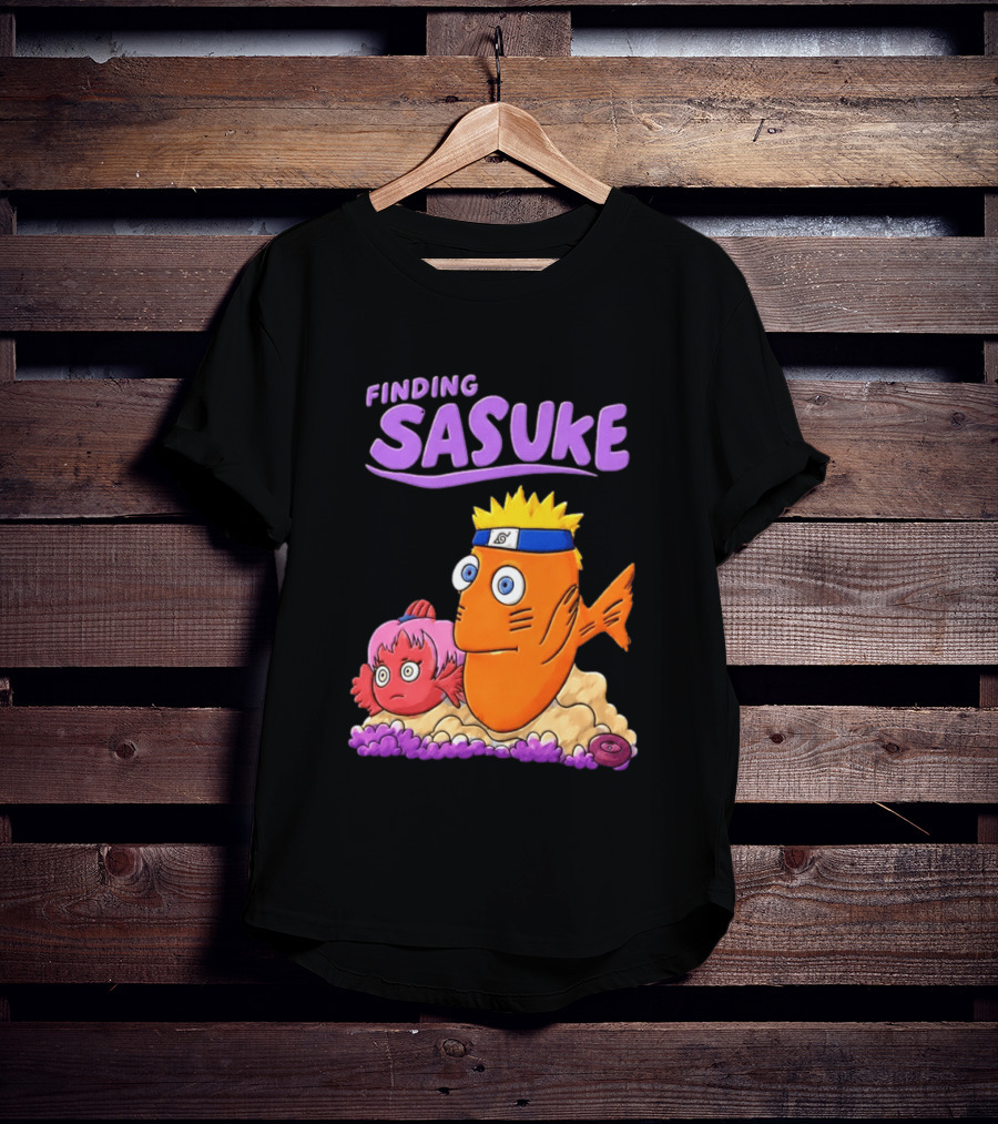 Finding Sasuke With Naruto And Nemo Crossover Adventure T-Shirt