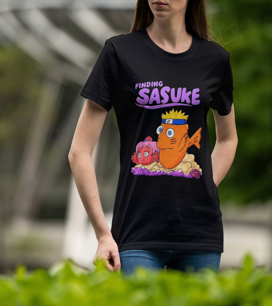 Finding Sasuke With Naruto And Nemo Crossover Adventure T-Shirt
