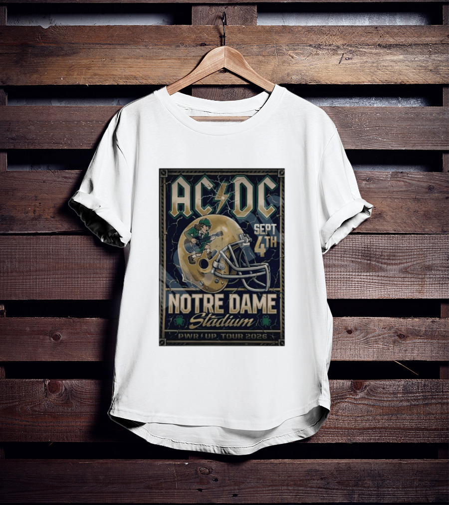 ACDC Notre Dame Stadium September 4th PWR Up Tour 2026 T-Shirt